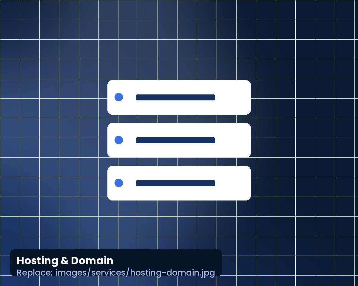 Secure web hosting servers representing hosting and domain services